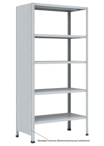 Стеллаж металлический Титан МС-750 2000x1500x500/7